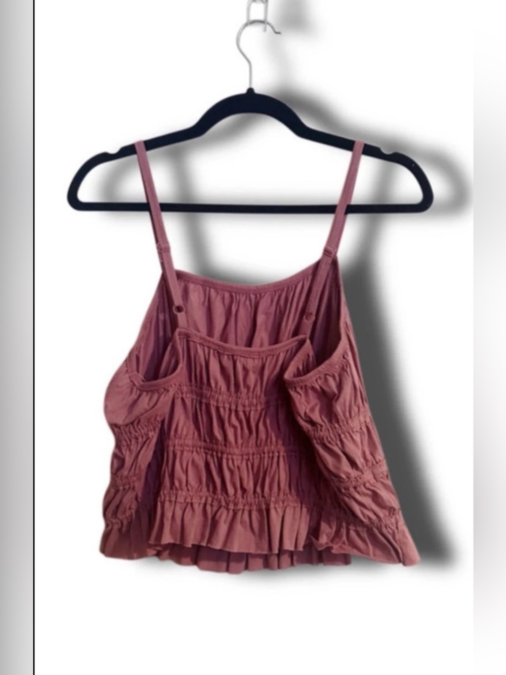 Torrid FESTI Knit Scoop Neck Smocked Cami - Mesa Rosa Dusty Rose - Size 00 M/L 1 - Picture 2 of 4
